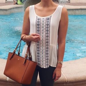 Tribal Cream colored Tank